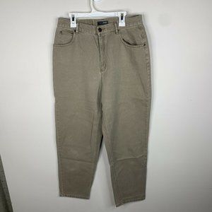 Liz Claiborne Lizwear Womens 12P Petite Tan Khaki Pants